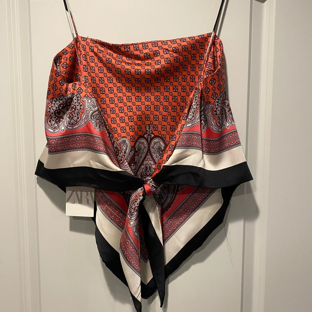 Paisley- silk top- Zara